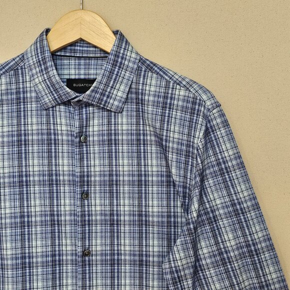 Bugatchi 8 Way Stretch Button Down M - Picture 1 of 8